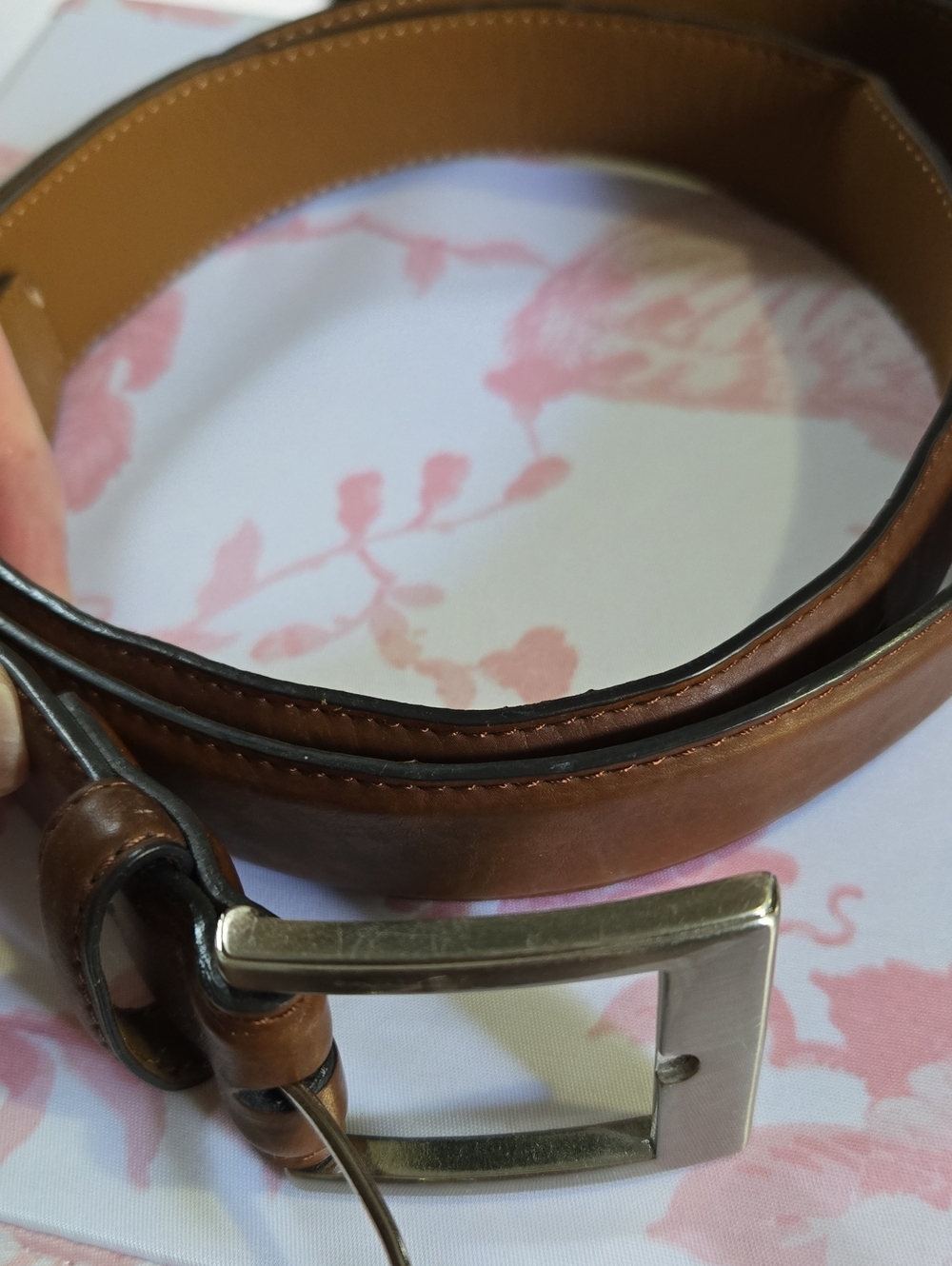 Classic Brown Leather Men's Belt - Unbranded
